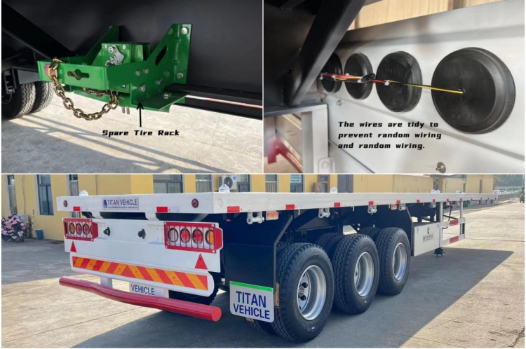 3 Axle 40 Foot Flatbed Semi Trailer for Sale Manufacturers in Ghana