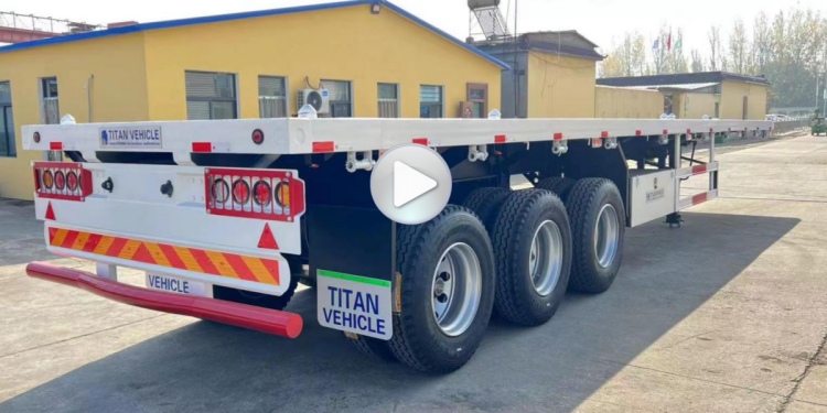 3 Axle 40 Foot Flatbed Semi Trailer for Sale Manufacturers in Ghana