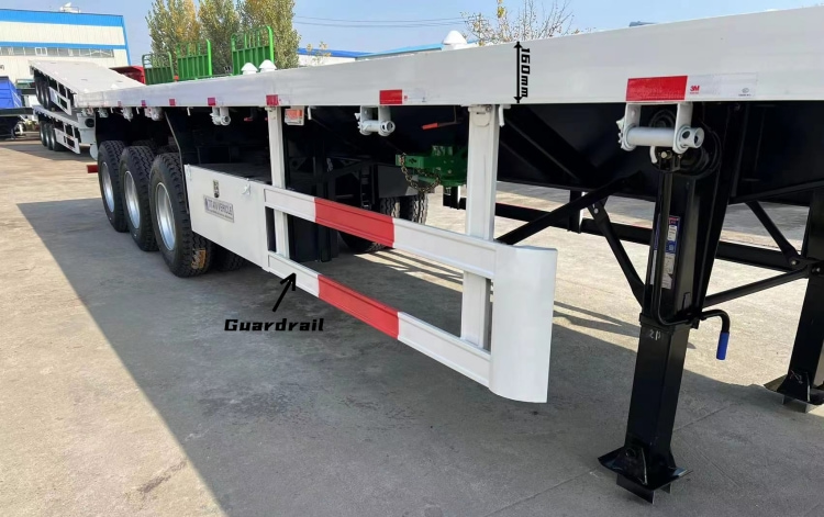 3 Axle 40 Foot Flatbed Semi Trailer for Sale Manufacturers in Ghana