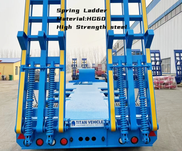 Multi Fuction 80 Ton Heavy Duty Equipment Low Bed Trailer for Sale in Ghana