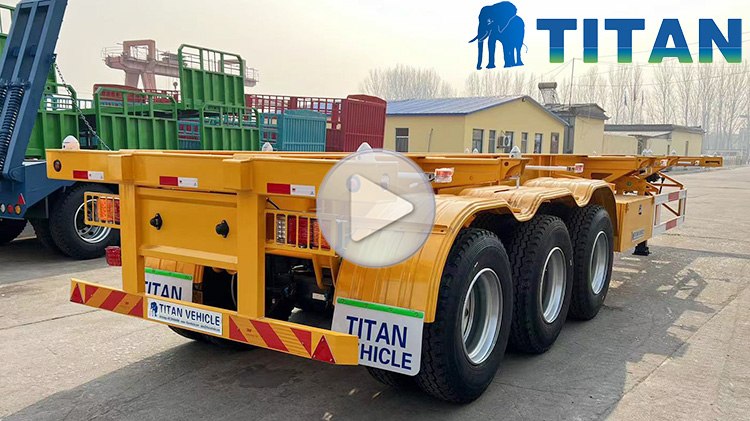 Tri Axle 40 FT Container Skeleton Trailer for Sale
