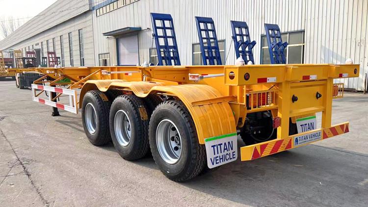 Tri Axle 40 FT Container Skeleton Trailer for Sale