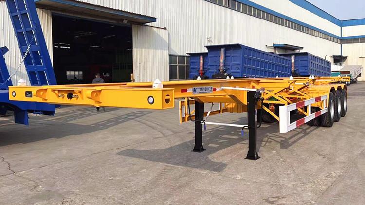 Tri Axle 40 FT Container Skeleton Trailer for Sale
