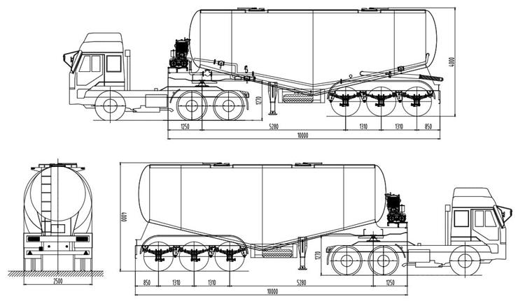 Dry Bulk Cement Tanker Trailer for Sale in Ghana Accra