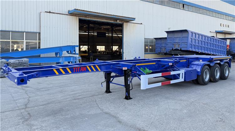 Tri Axle 40ft Container Skeleton Semi Trailer for Sale In Ghana - Intermodal Skeletal Trailers