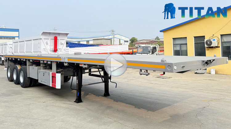 40FT Flat Bed Trailer Price | Tri Axle Trailer for Sale in Ghana