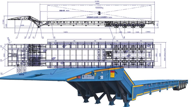 Folding Gooseneck Lowboy Trailer for Sale in Ghana