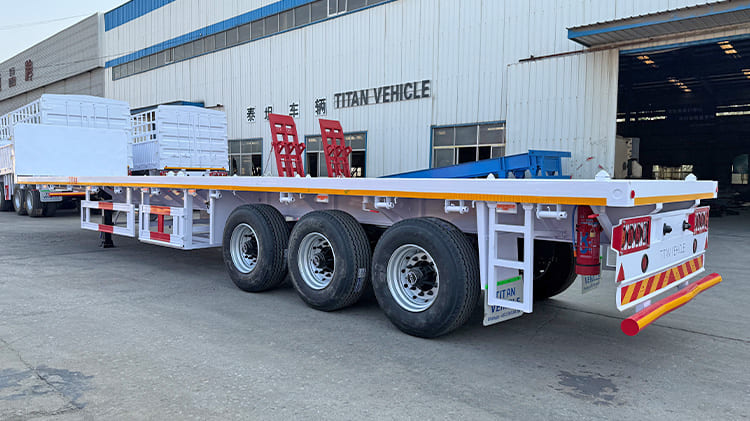 Heavy Duty 3 Axle Flatbed Trailer for Sale in Ghana