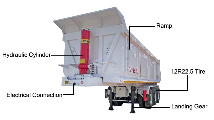 Hydraulic Dump Trailer for Sale in Ghana