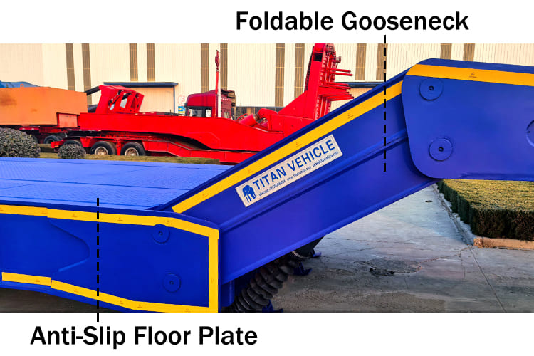 120 Ton Floding Gooseneck Lowboy Trailer for Sale in Ghana