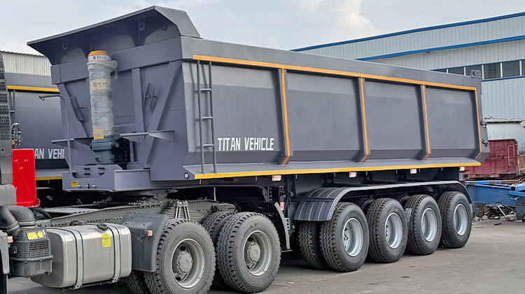 4 Axle Semi Dump Truck Trailer for Sale in Ghana