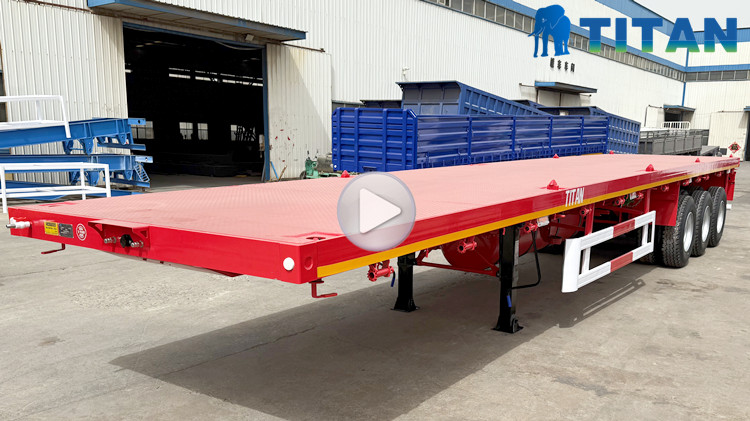 40FT Flat Bed Trailer Price | Tri Axle Trailer for Sale in Ghana