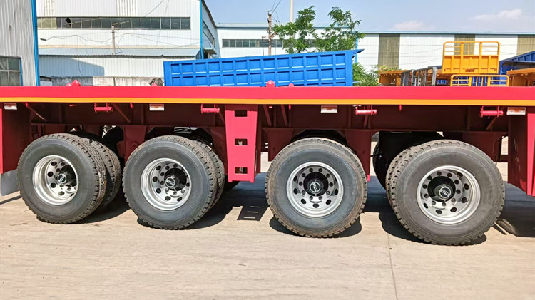 4 Axle 40 Foot Flatbed Trailer with Front Wall for Sale in Ghana