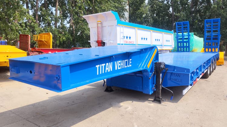 4 Axle Truck Lowbed Trailer for Sale in Ghana
