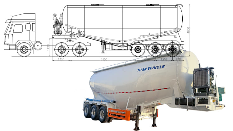 3 Axle 42CBM Cement Bulker Price for Sale in Ghana