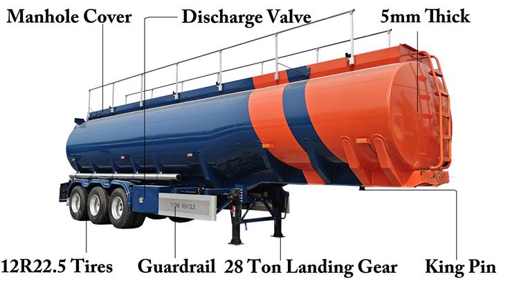50000 Liters Palm Oil Tanker Trailer for Sale In Ghana