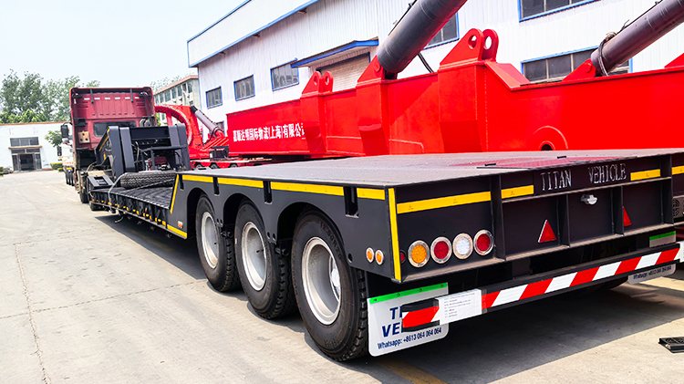 3 Axle 80 ton Detachable Gooseneck Trailer for Sale in Ghana
