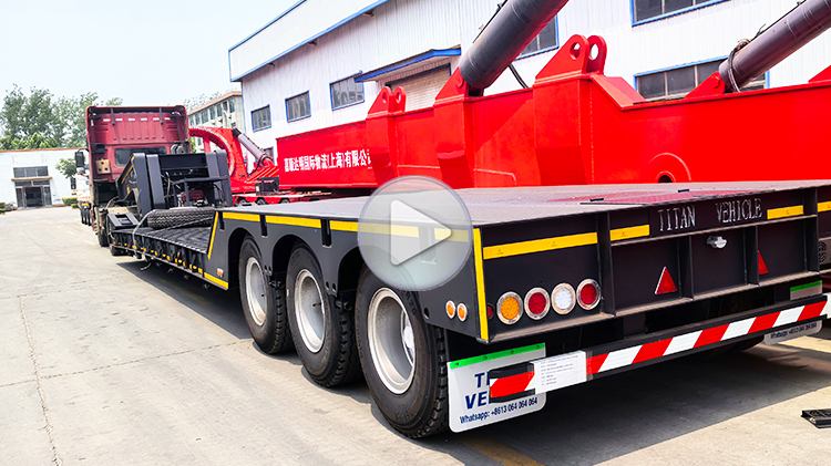 3 Axle 80 ton Detachable Gooseneck Trailer for Sale in Ghana