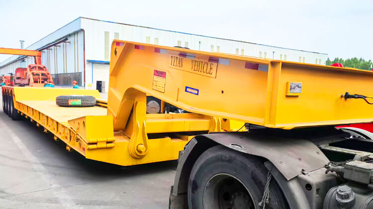 4 Axle 100 ton Removable Gooseneck Trailer for Sale in Ghana