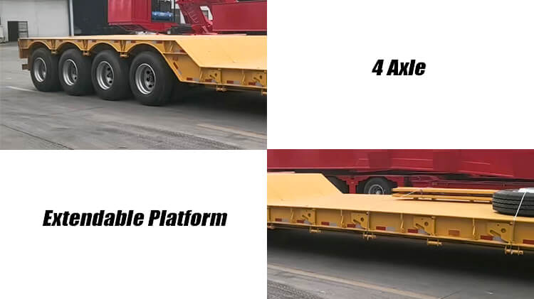 4 Axle 100 ton Removable Gooseneck Trailer for Sale in Ghana