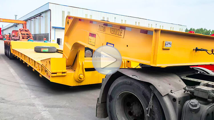 4 Axle 100 ton Removable Gooseneck Trailer for Sale in Ghana