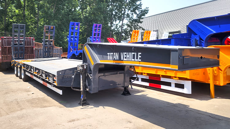 3 Axle Low Bed Trailer Truck Manufacturers for Sale in Ghana