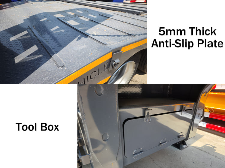 3 Axle Low Bed Trailer Truck Manufacturers for Sale in Ghana