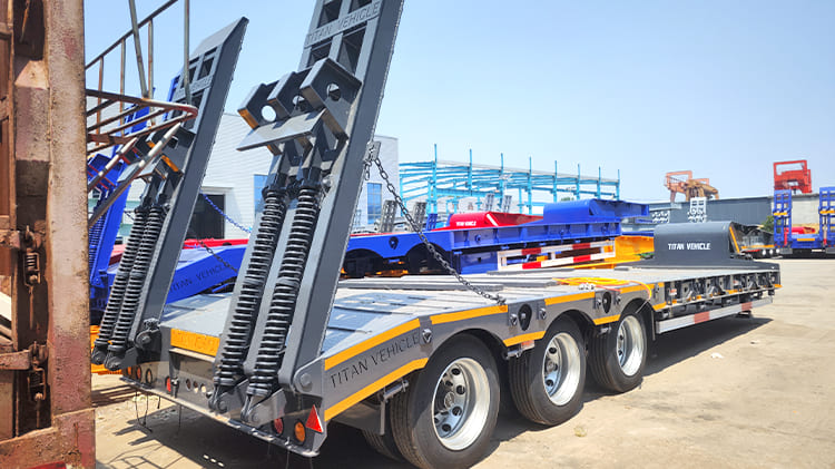 3 Axle Low Bed Trailer Truck Manufacturers for Sale in Ghana