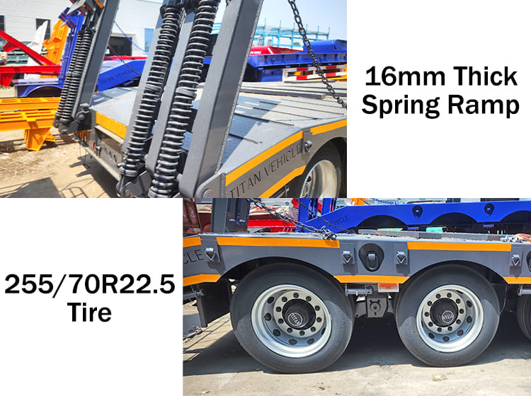 3 Axle Low Bed Trailer Truck Manufacturers for Sale in Ghana