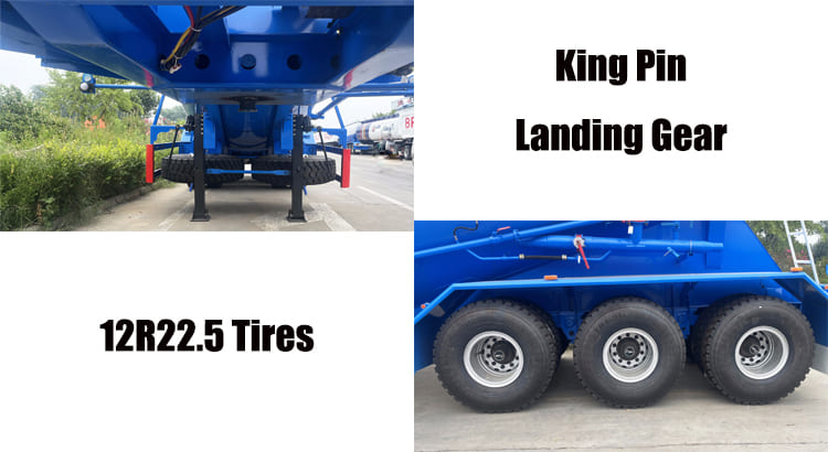 45 CBM Pneumatic Cement Tanker Truck Trailer in Ghana