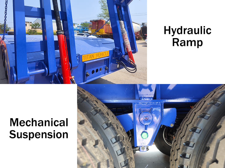 Hydraulic 4 Axle Low Bed Trailer for Sale in Ghana