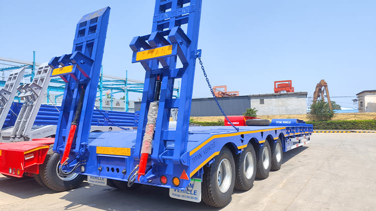 Hydraulic 4 Axle Low Bed Trailer for Sale in Ghana