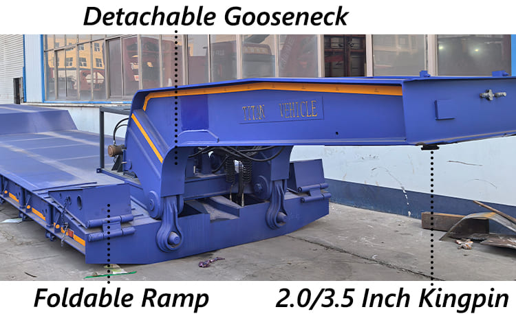 3 Axle 60 Ton Detachable Gooseneck Lowboy Trailer for Sale in Ghana