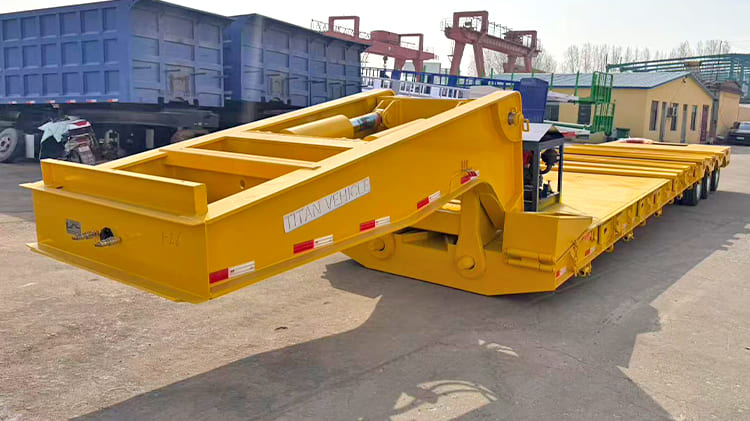 Tri Axle RGN Removable Gooseneck Trailer For Sale in Ghana Tema