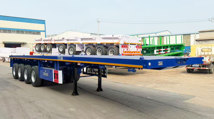 4 Axle Semi Truck Flatbed Trailer for Sale in Ghana