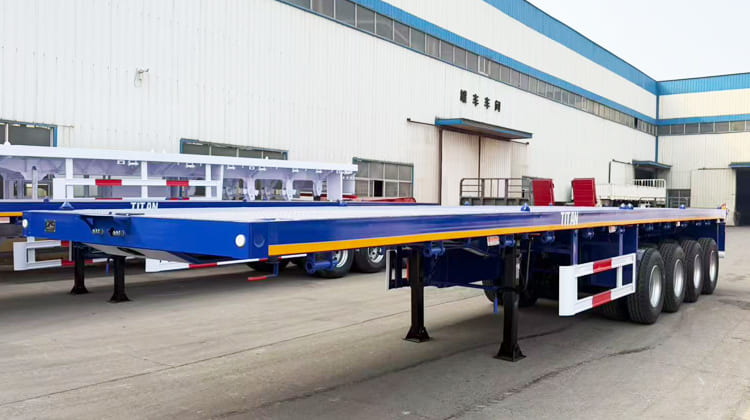 4 Axle Semi Truck Flatbed Trailer for Sale in Ghana