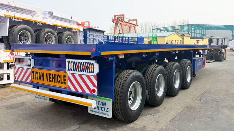 4 Axle Semi Truck Flatbed Trailer for Sale in Ghana