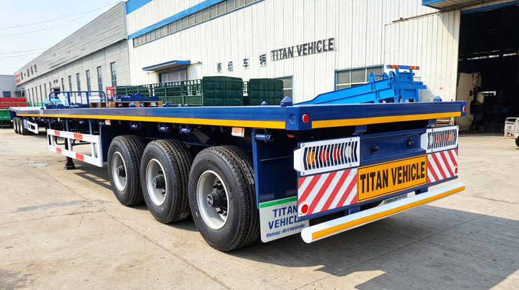 3 Axle 40 Ft Flatbed Semi Trailer for Sale in Ghana