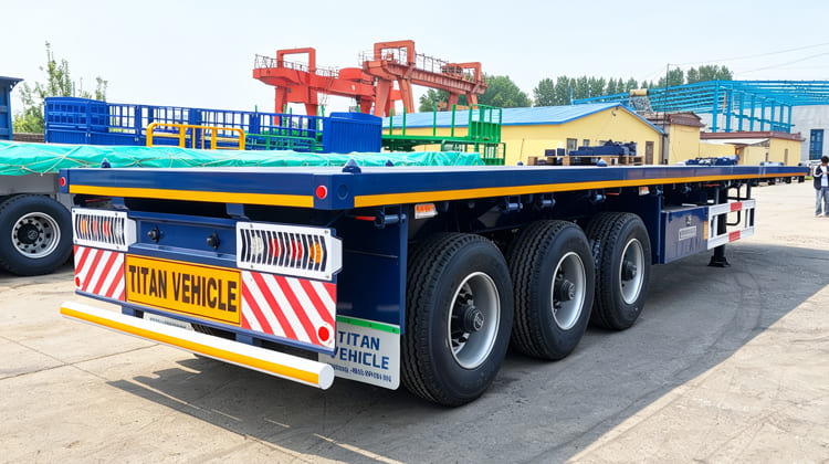 3 Axle 40 Ft Flatbed Semi Trailer for Sale in Ghana