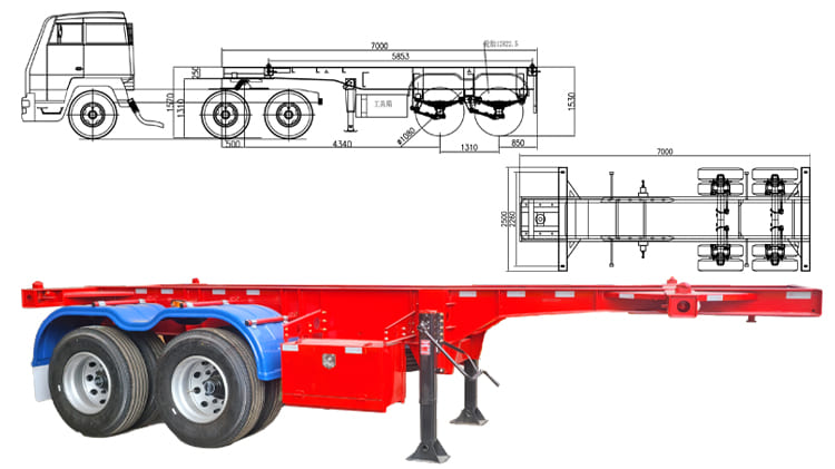 20 Ft Shipping Container Trailers for Sale in Ghana Tema