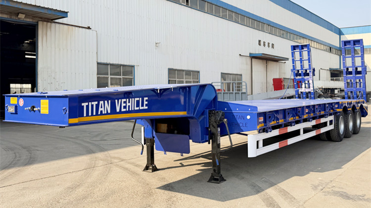 60 Ton 3 Axle Lowbed Trailer for Sale in Ghana