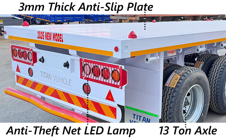 3 Axle Flatbed Trailer for Sale in Ghana