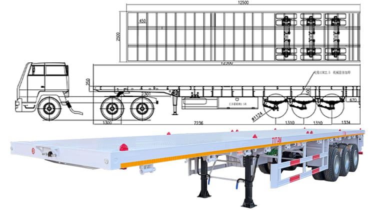 3 Axle Flatbed Trailer for Sale in Ghana