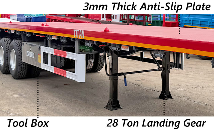 3 Axle Flatbed Semi Trailer For Sale in Ghana