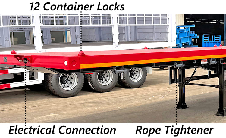 3 Axle Flatbed Semi Trailer For Sale in Ghana