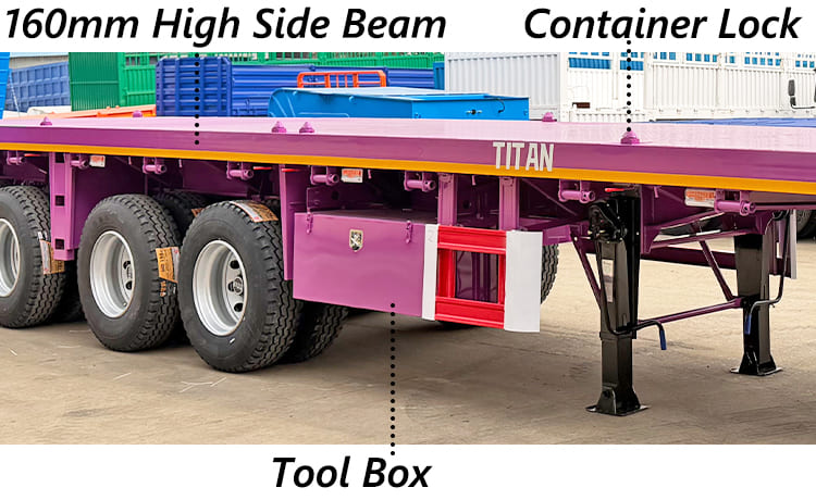 40 Ft 4 Axle Flatbed Trailer Price for Sale in Ghana