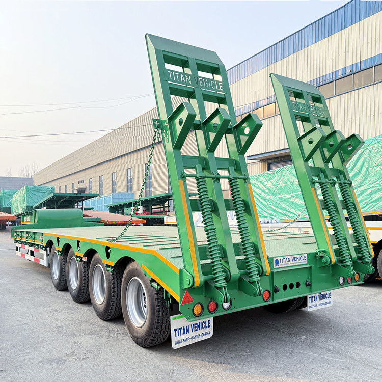 4 Axle Lowbed Trailer 80 Tons Capacity for Sale in Ghana